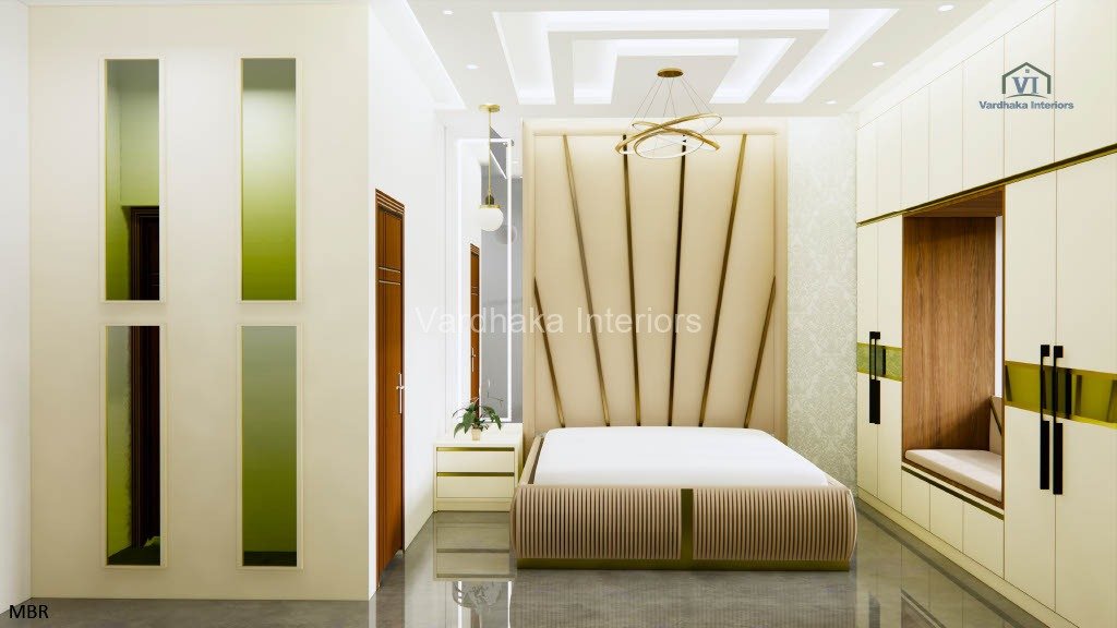 Bedroom With Big Headboard — interior designers in Bengaluru, Bengaluru
