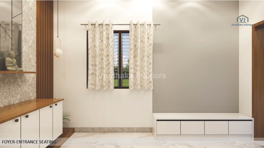 Modern Sitting Area With Budha Unit Foray Area — interior designers in Karwar, Uttara Kannada