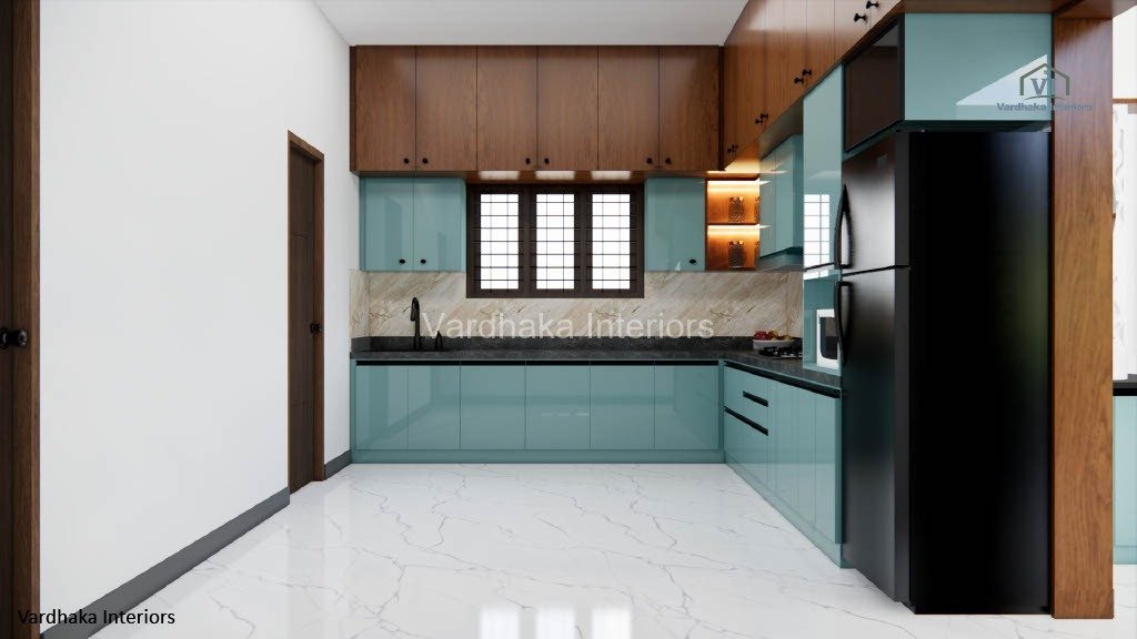 Modular Kitchen Design With Crockery — interior designers in Sirsi, Uttara Kannada